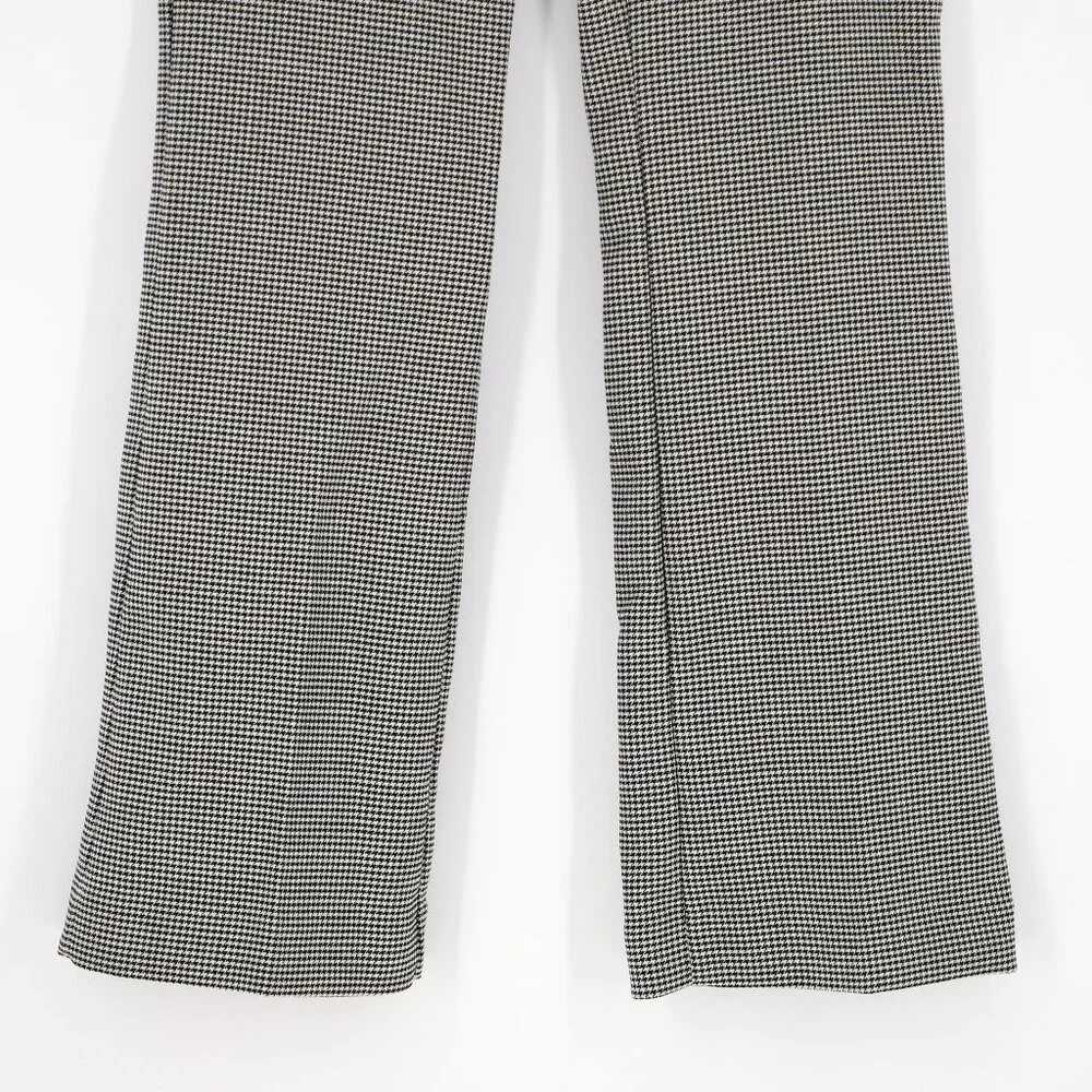 NWT ANN TAYLOR The Side Zip Trouser Pants Flare High Rise Houndstooth Size 6
